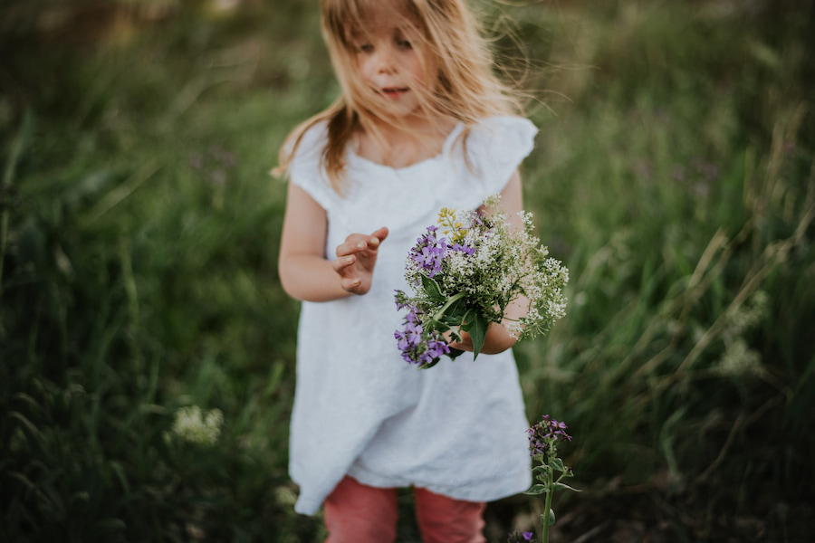 Actividades con niños y flores