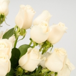 Miniatura de Rosas premium blancas (25 tallos)